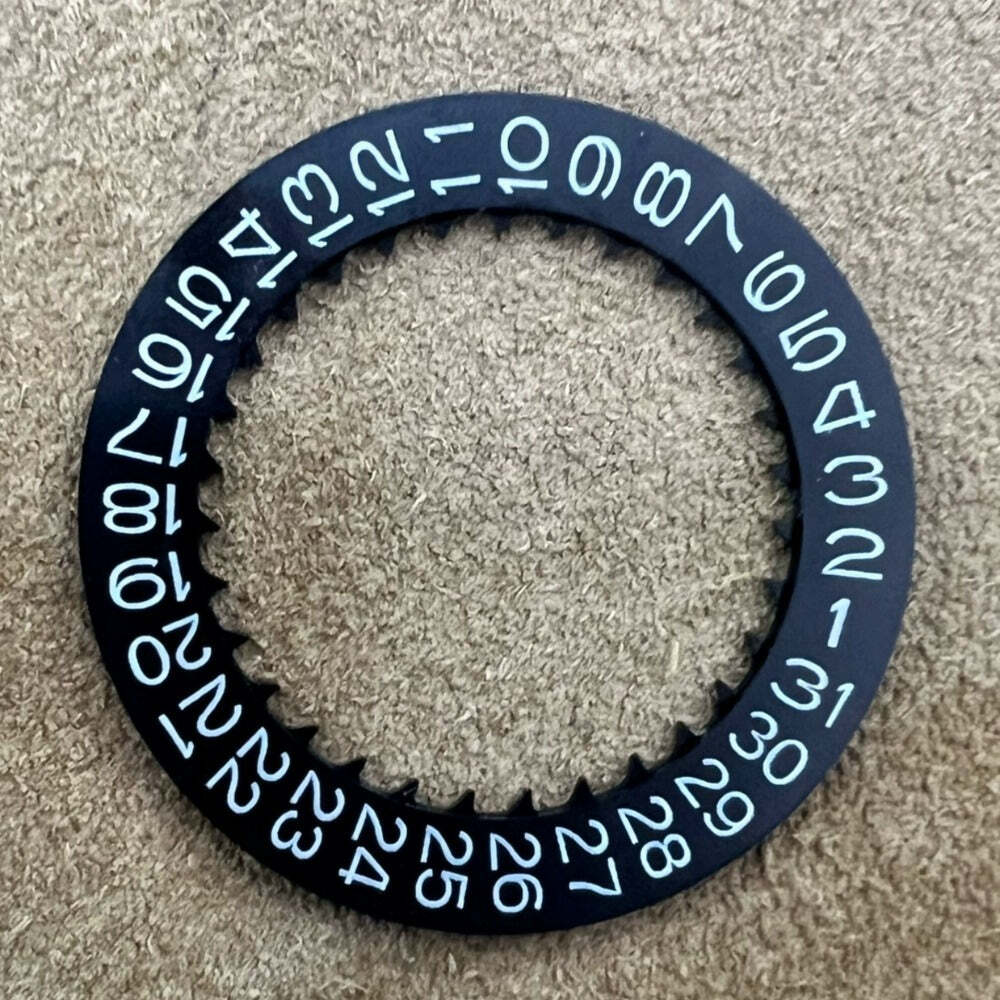 Black Date Disk Wheel for NH34 NH35 Movement with Date Window at 3 O’clock