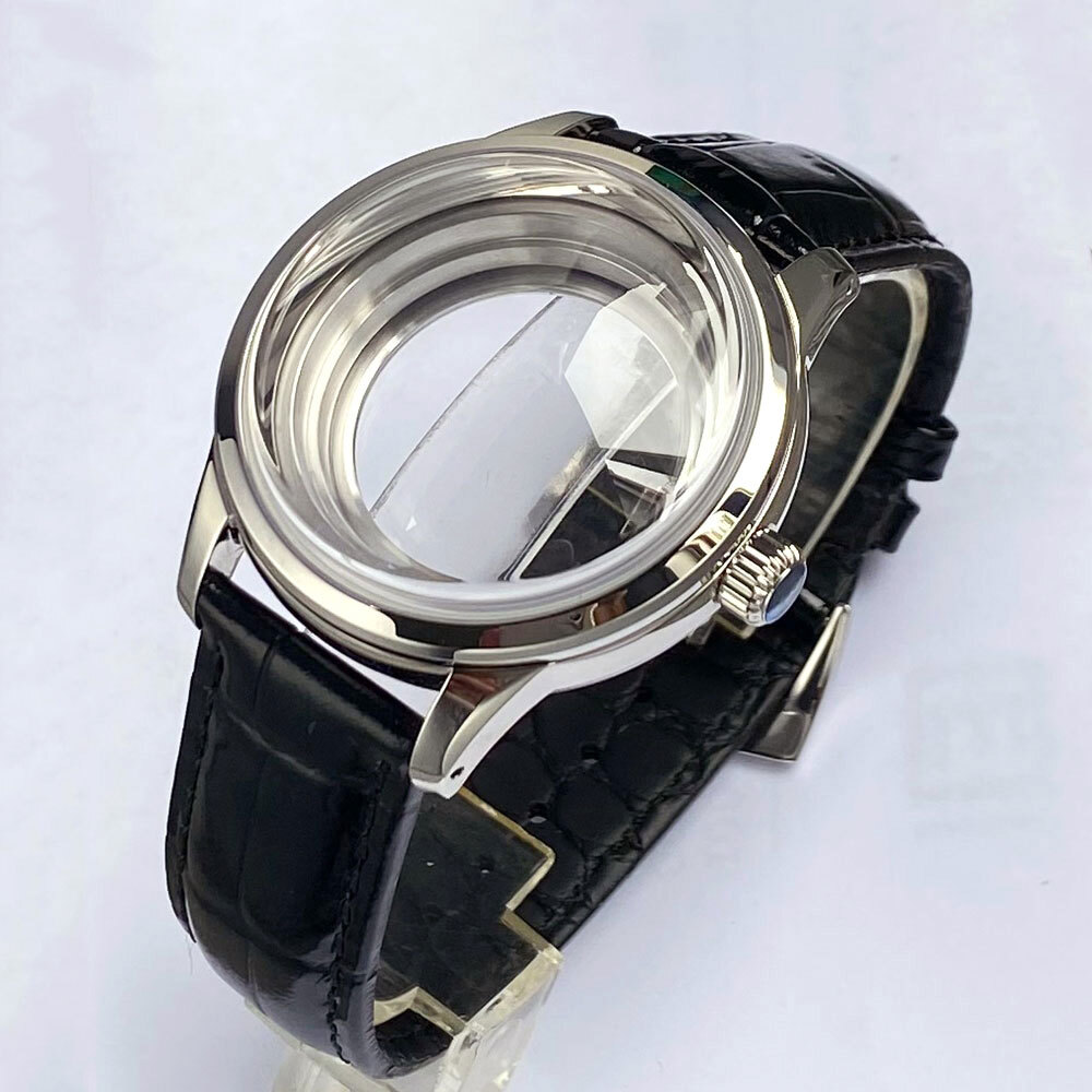 20BAR Dive Polished Watch Case Domed Sapphire 40mm Fit NH35A NH34 GMT Glass Back