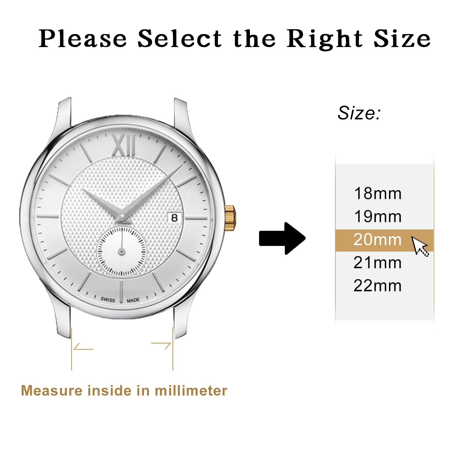 Genuine Leather Watch Band,Italian Pueblo Cowhide,Quick Release,Silver Buckle…