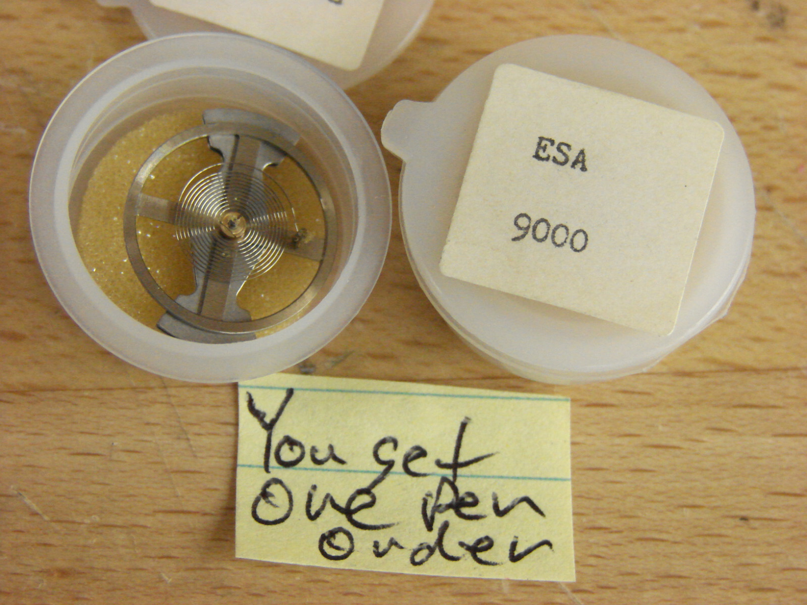 ESA ETA 9000, 9100, 9140 balance complete #721, clock movements, new old stock!!