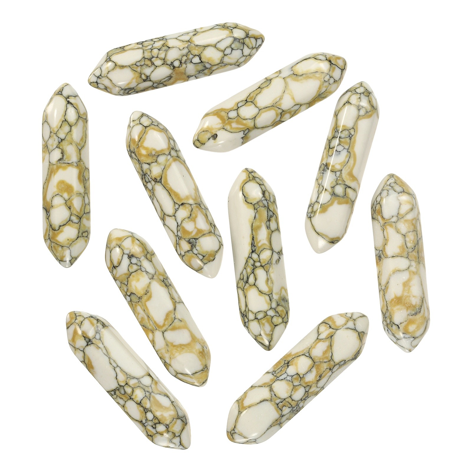 10 Pack Yellow Turquoise Quartz Crystals, Polished Crystals Bulk