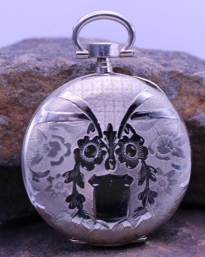 FPF DEPOSIT ARGENTAN KEYWIND SWISS NOS POCKET WATCH CASE 45.9mm (DL)