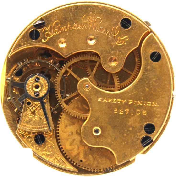 1888 HAMPDEN POCKET WATCH MOVEMENT 527106 GRADE 200 6s 7j (SP2)