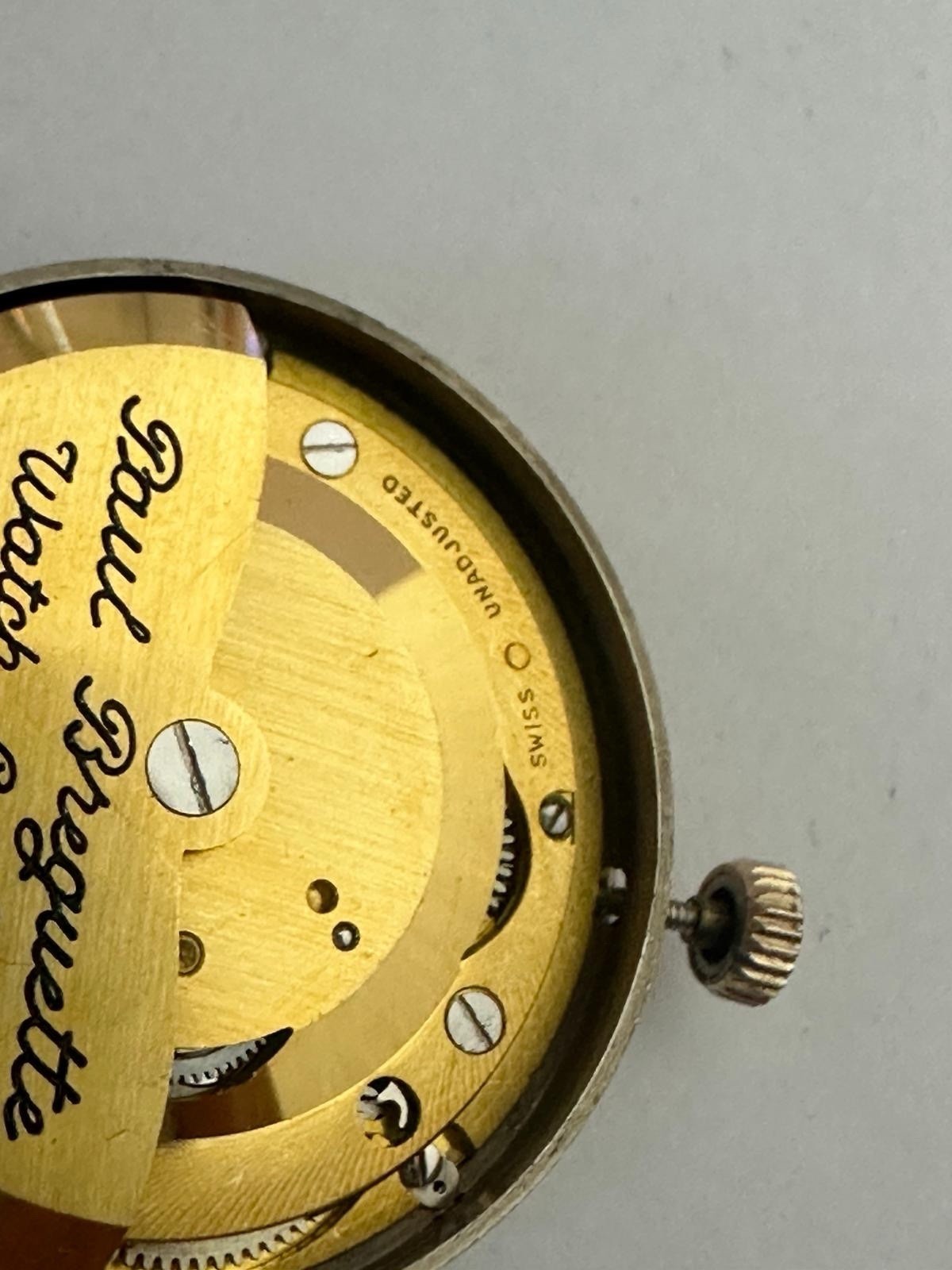 Paul Breguette 17 Jewels Movement With Dial Hands & Crown (Working)