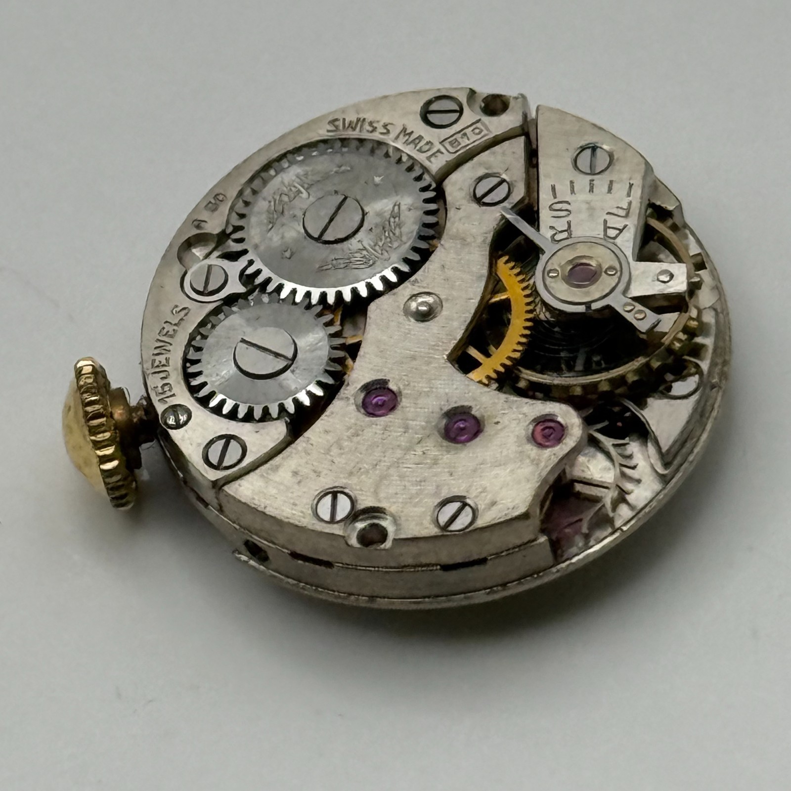 Rotary 810 Watch Movement 15 Jewels Swiss Manual Wind Parts Repair 19.3mm