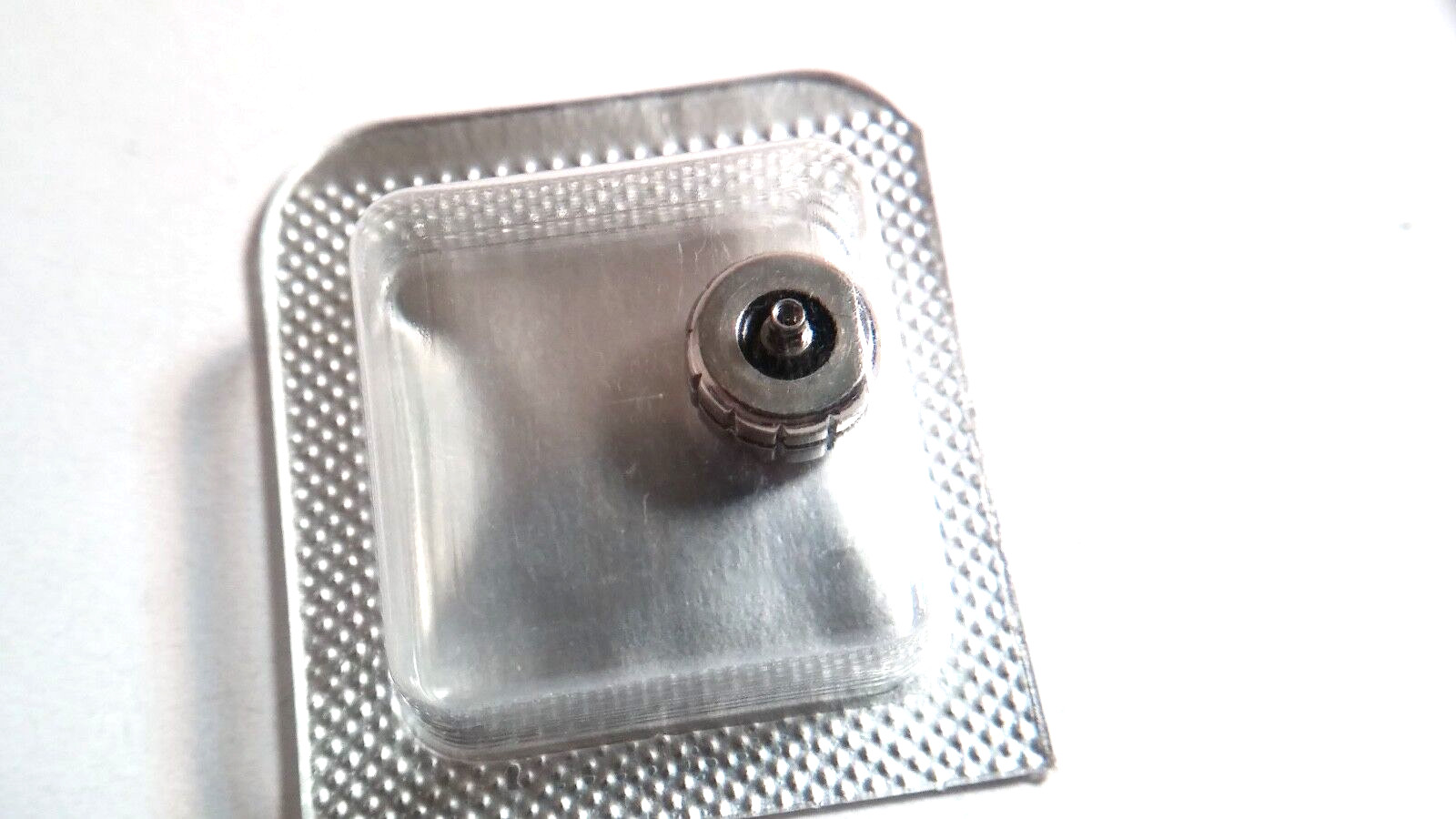 Tag Heuer WHITE screwdown crown 6.7mm x4.2. M0.9 Tag-35. NEW sealed