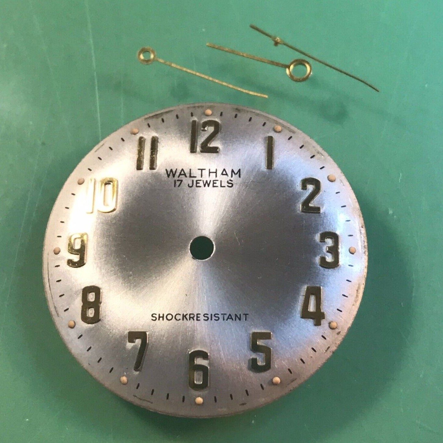 Waltham Men’s Wrist Watch Dial & Hands 17 Jewel 1950’s