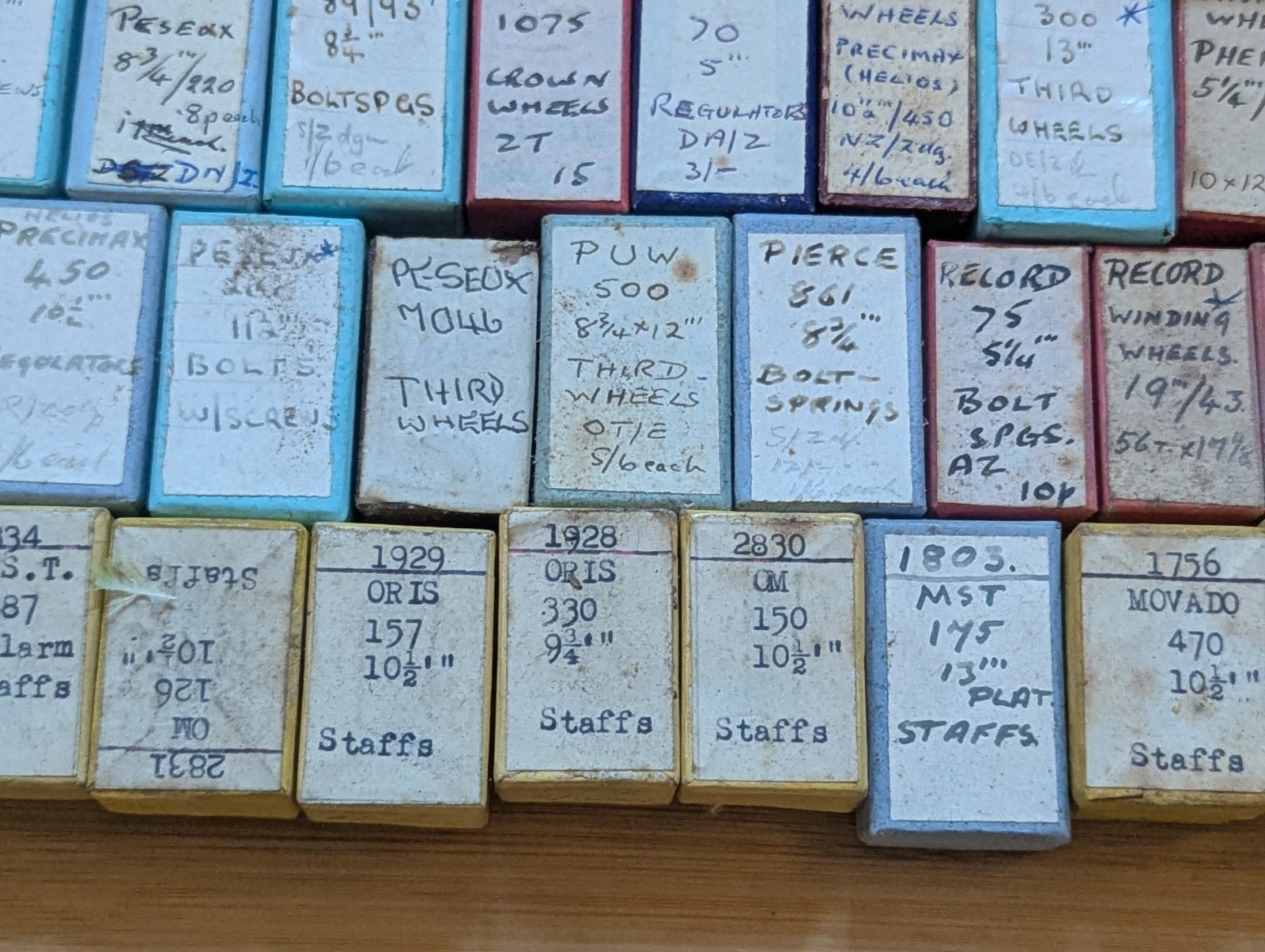 Watch Parts, New Old Stock in Boxes, Various Makes / Cals, Peseux, PUW etc #R609