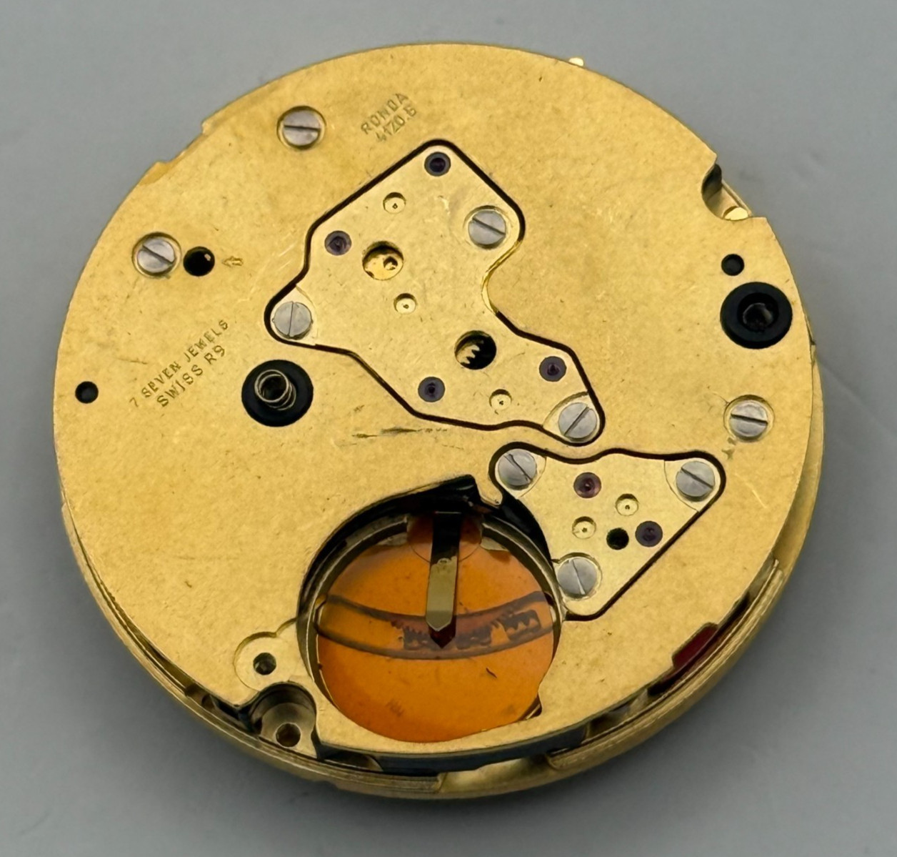 Ronda 4120.B Watch Movement Quartz Swiss Black Date 7 Jewels Parts Repair 28.5mm