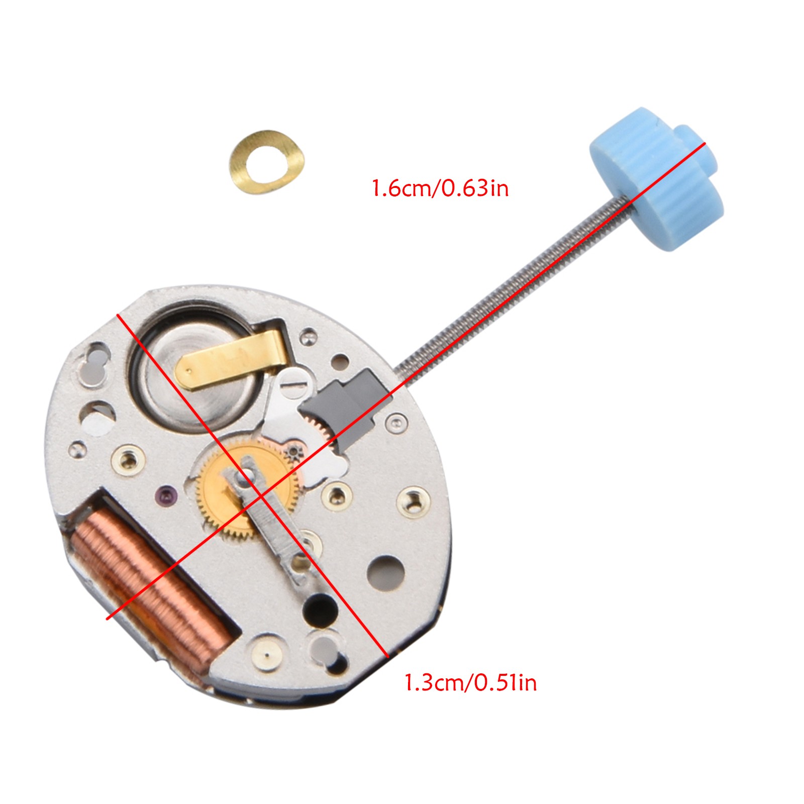 2-Hand Quartz Watch Movement Replacement For Ronda 751 753 Repair