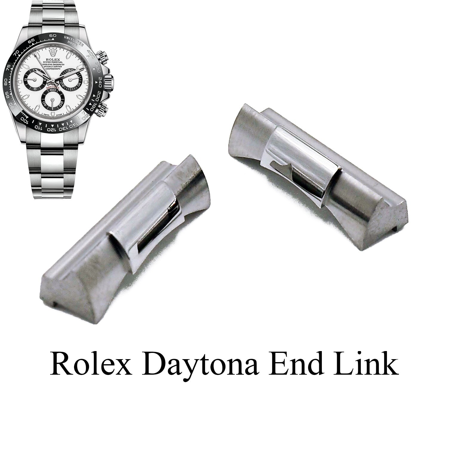 20mm Steel 904L Stainless Steel End Link For Rolex Daytona 116500 and 116520