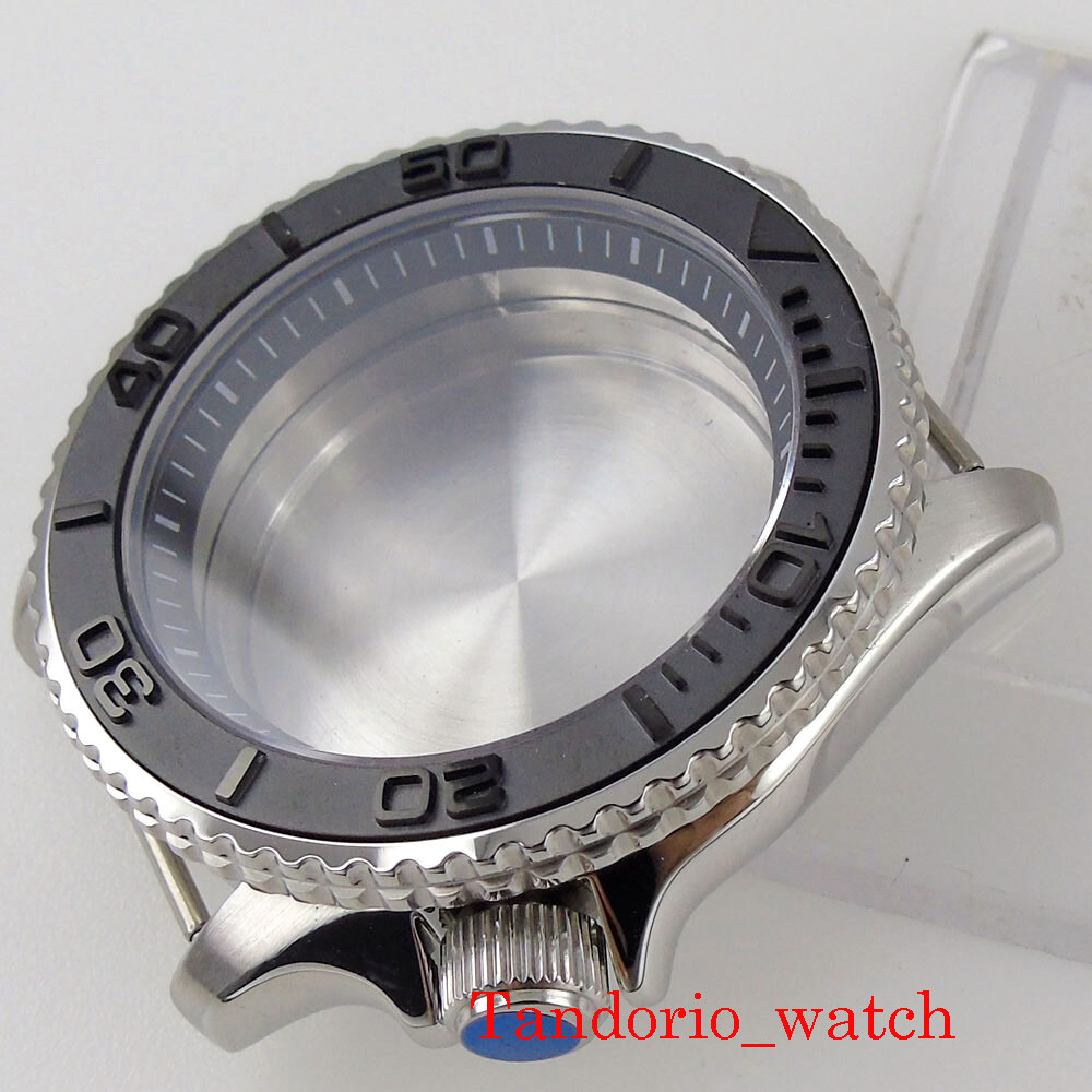 41mm Watch Case Parts Sapphire Glass Steel Insert Fit NH34A NH35A NH36 SKX007