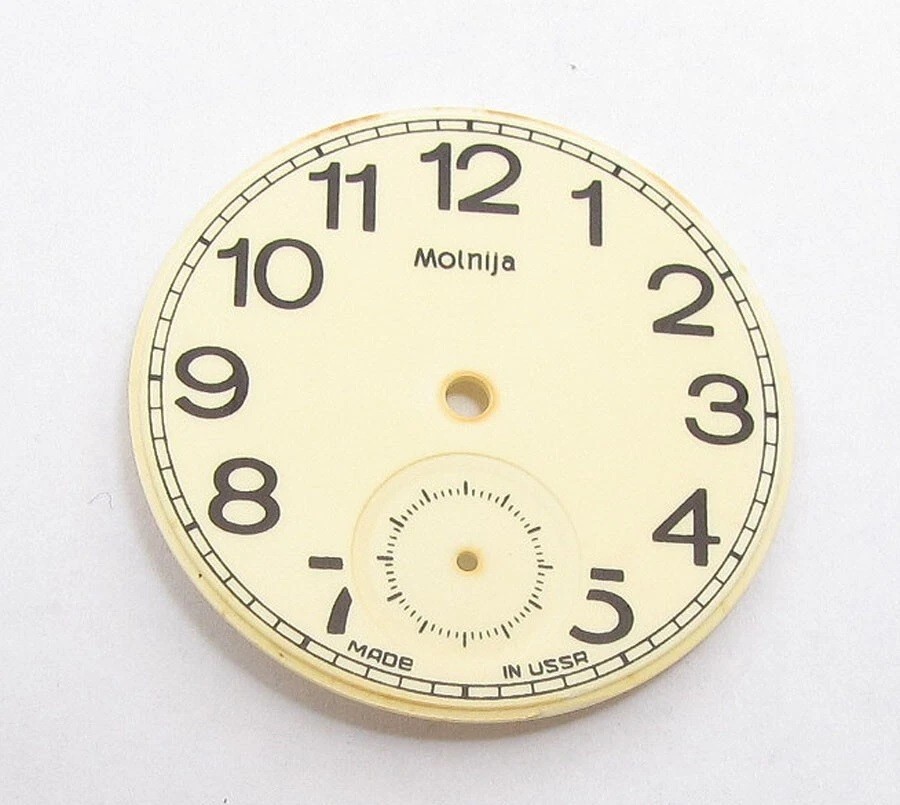 MOLNIJA Dial USSR Soviet Vintage for Pocket watch ORIGINAL 1970s