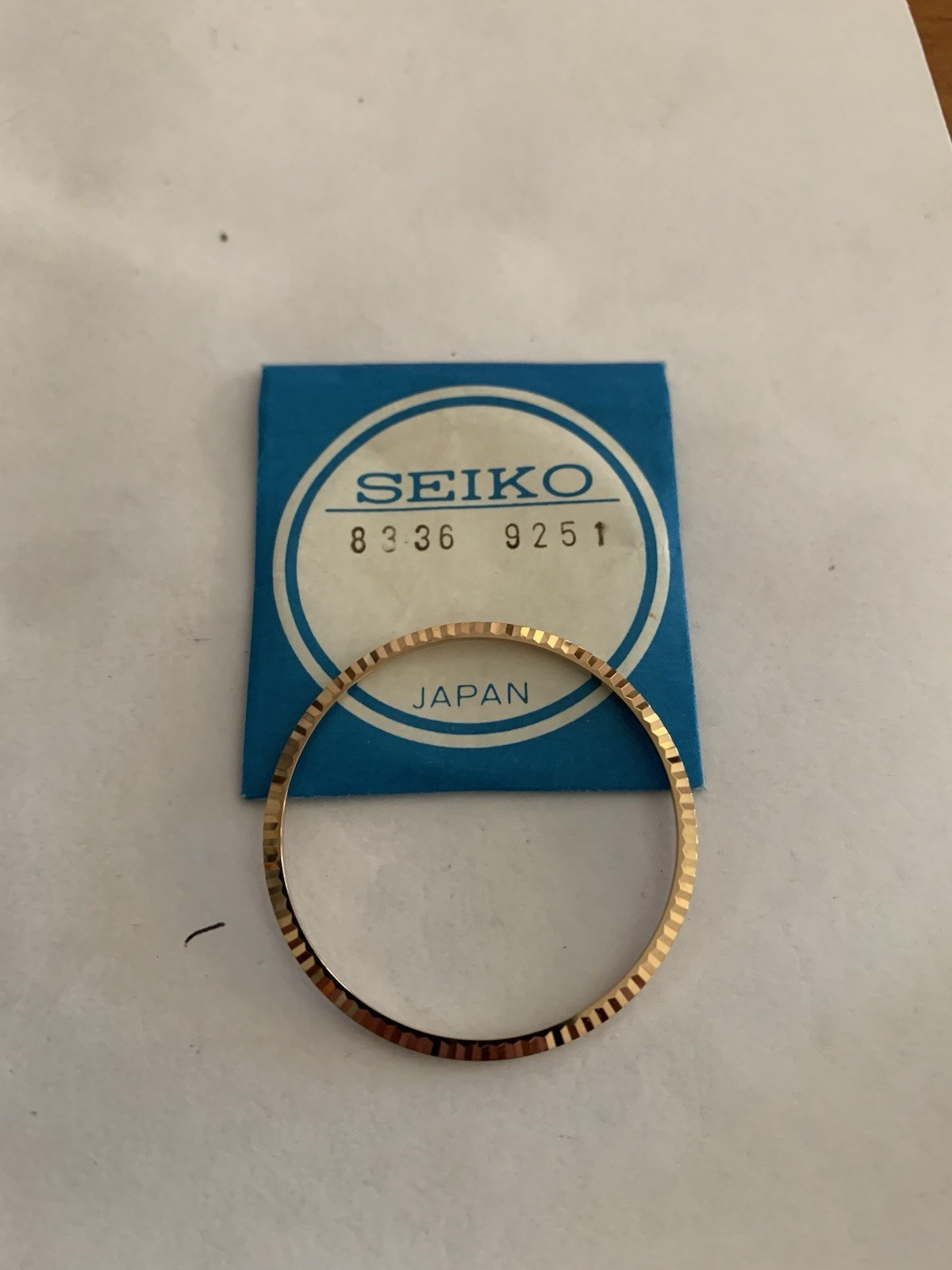Seiko Gold Plate Bezel Part 83369251 Suits 6119-8200 & 6119-8203 Models