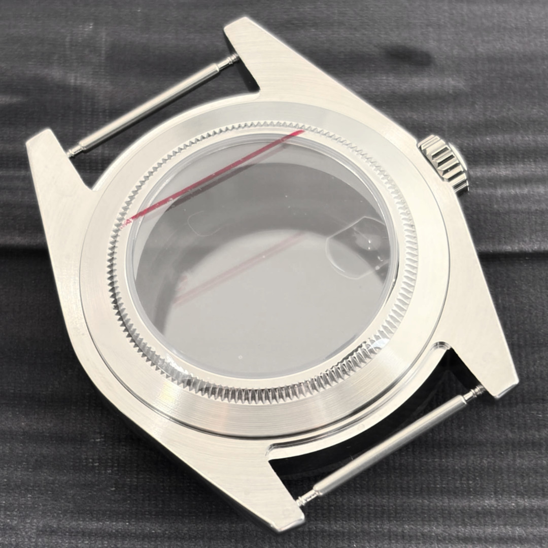 39MM Silver Watch Case Kit Sapphire Crystal fit ETA 2824 2826 PT5000 Movement