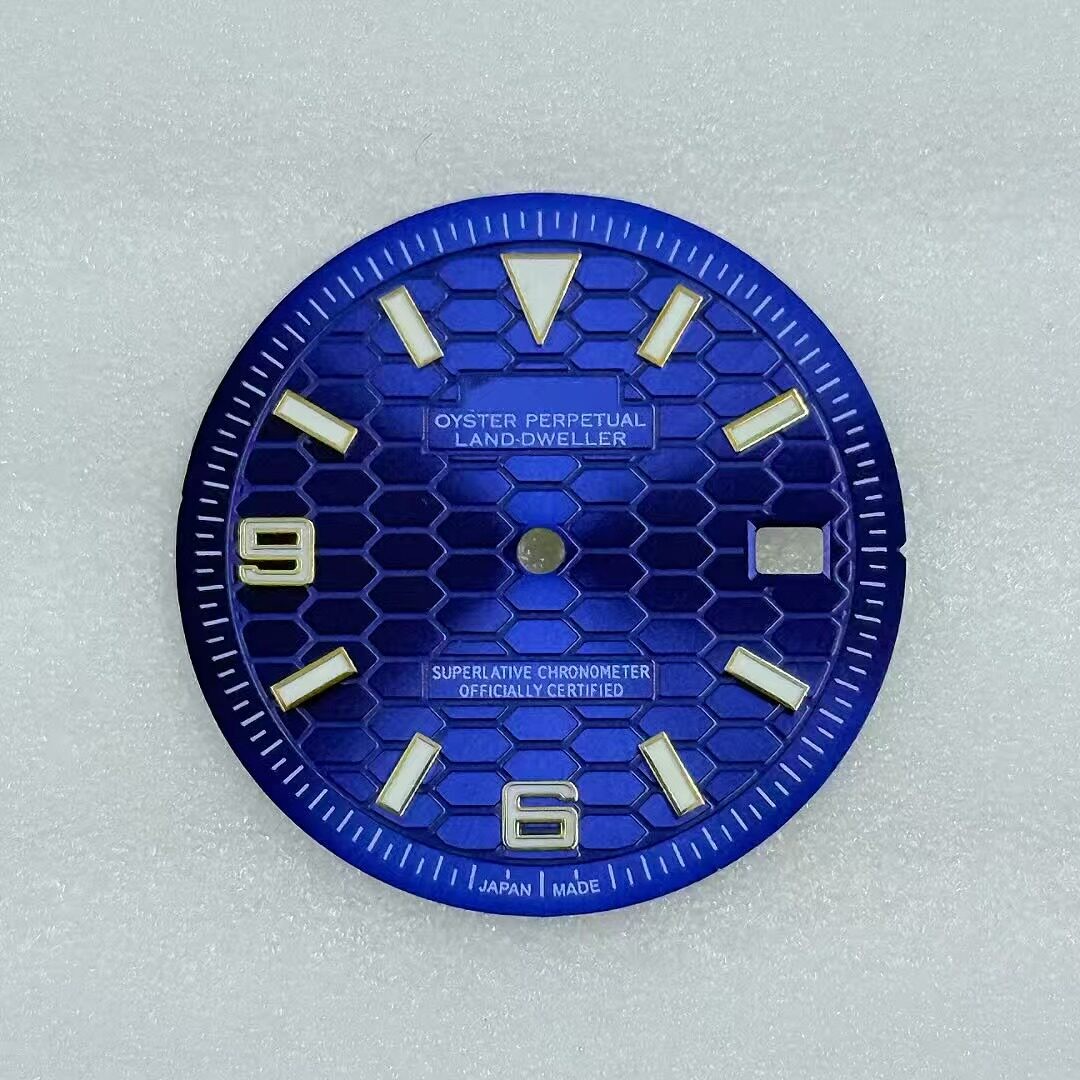 31mm Grain Watch Dial Green Luminous for Nh35 Nh36 Movement Watch Accessories