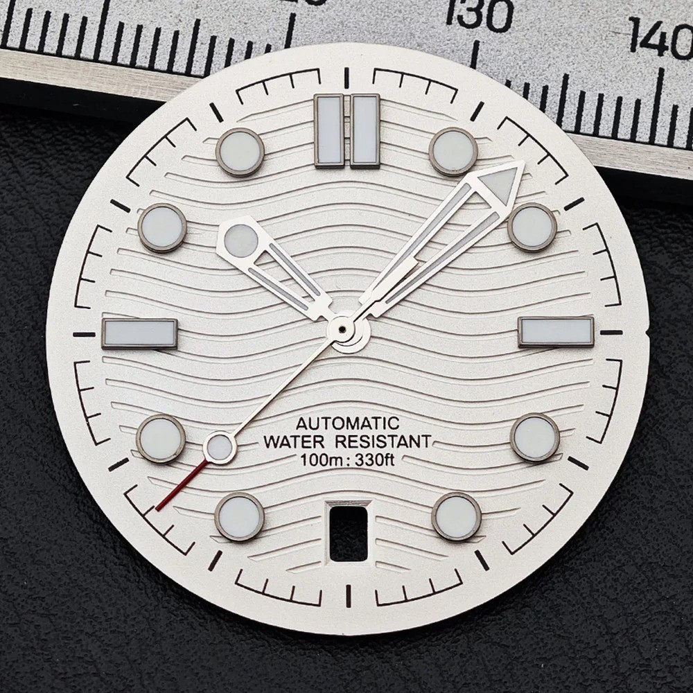 31.7mm Seamaster-Style Dial & Hands Set for NH35/NH36 – 6 o’clock Lumed