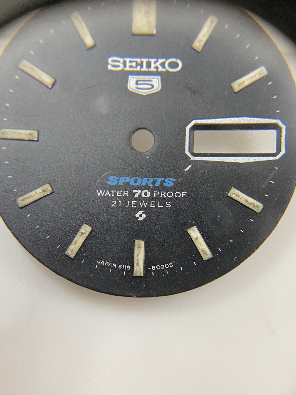 Genuine Vintage Seiko 5 Sports 6119-6020 21 Jewels Automatic 27.5mm Gray Dial