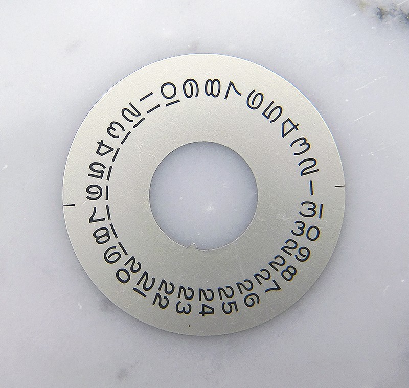 Genuine Rolex 1555 1556 Caliber Gray Silver Date Disc for President Model 1803