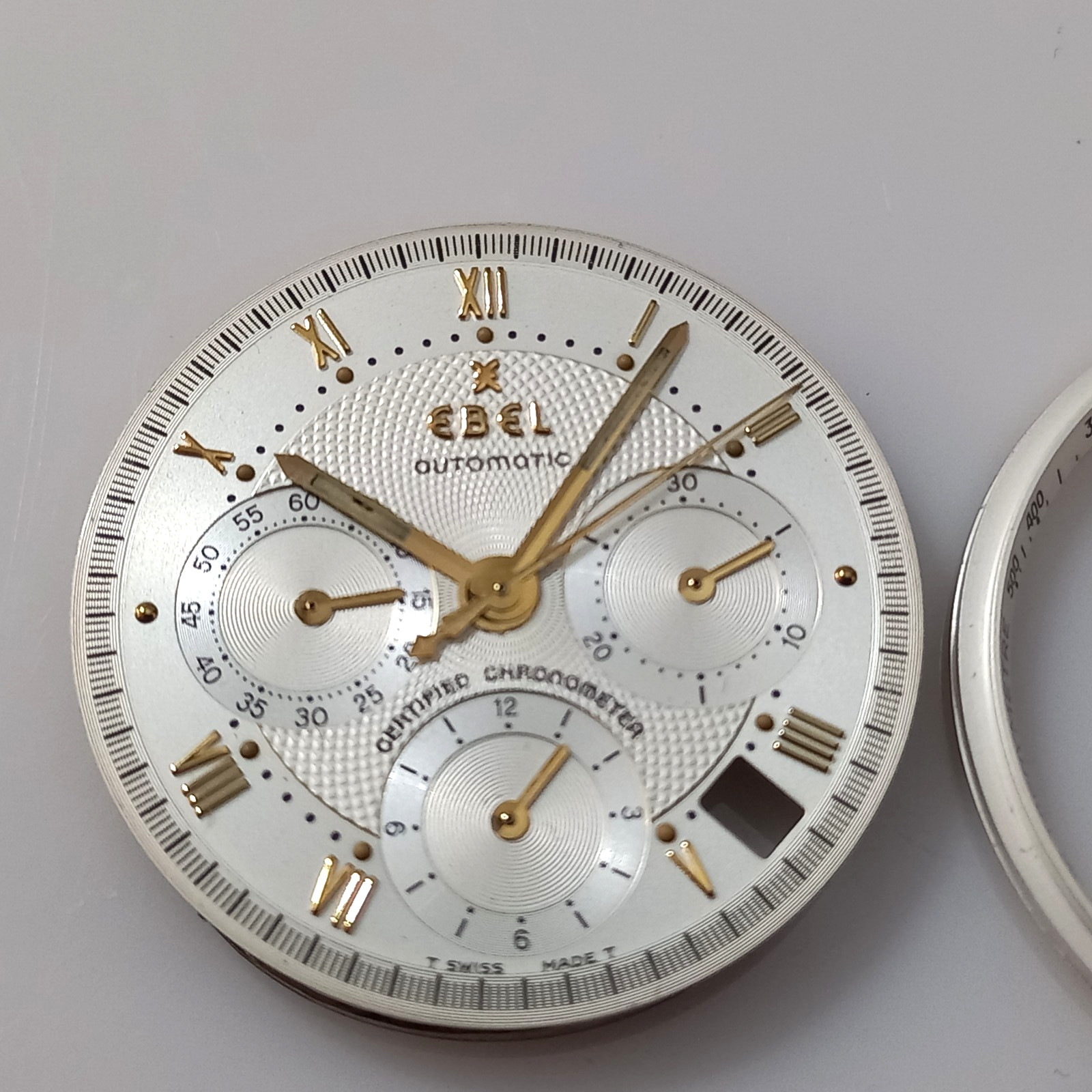 MINT COND DIAL HANDS & TACHYMETRE FOR EBEL LE MODULOR 1911 CHRONOGRAPH CAL 137