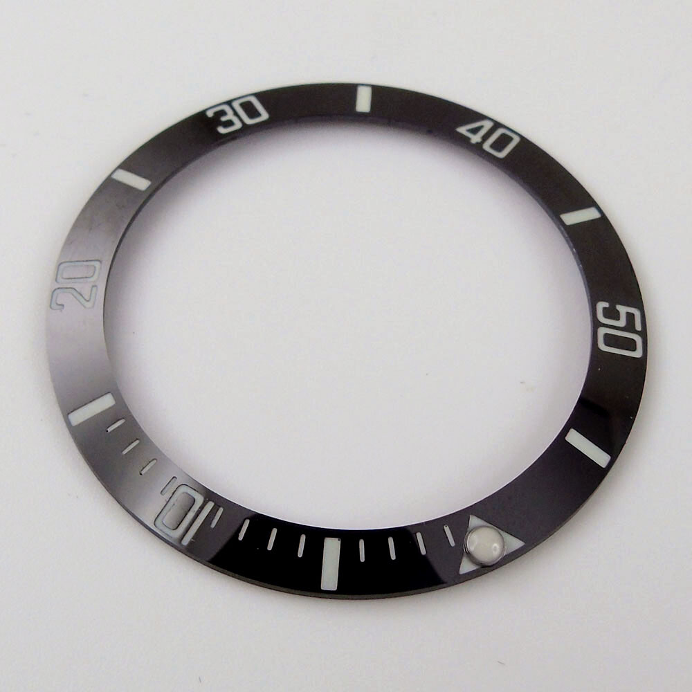 Ceramic Sloping Watch Bezel Insert Fit For 38mm SUB Automatic Mens Watch Case