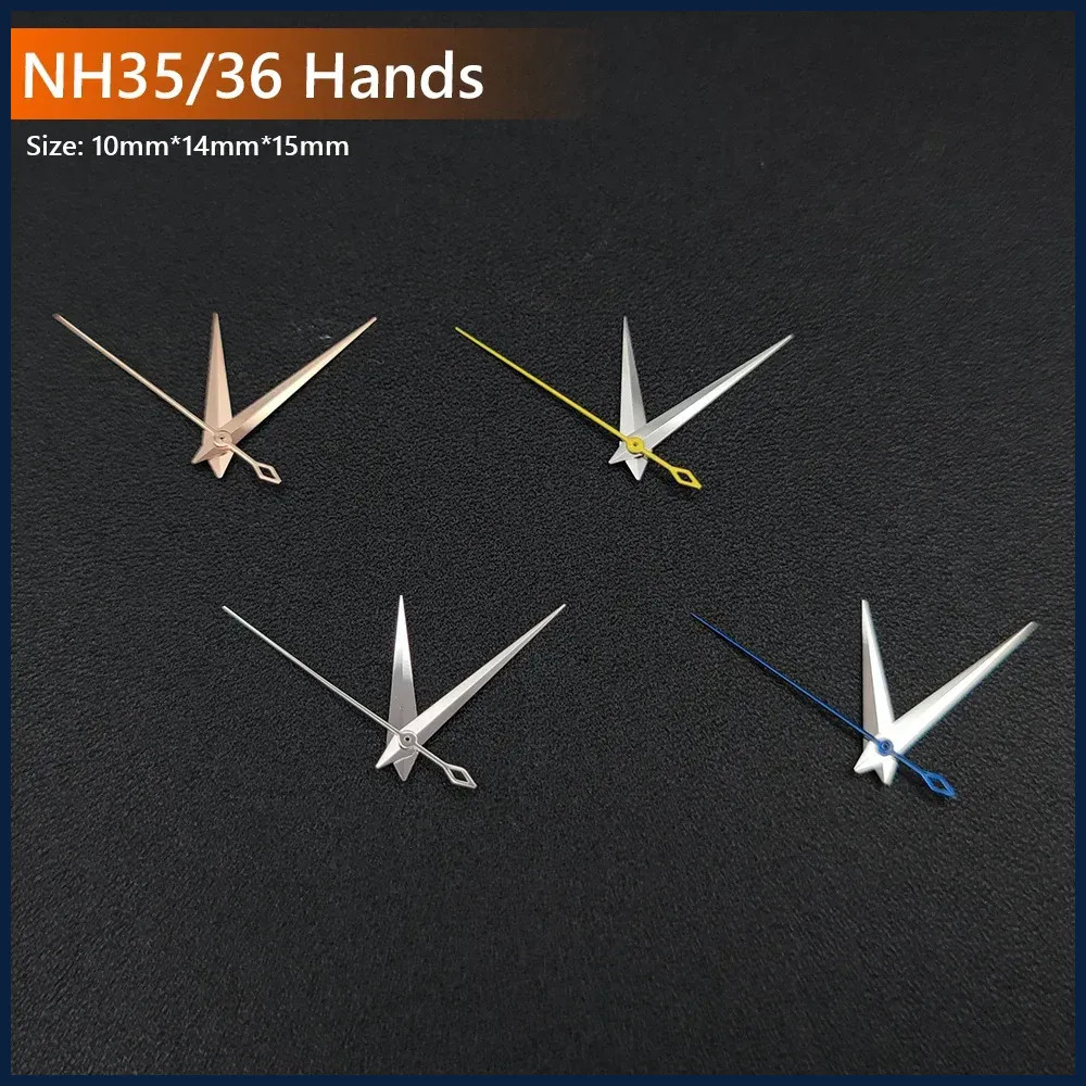 NH35 Watch Hands Set 10x14x15mm Silver Rose Gold Replacement Needles