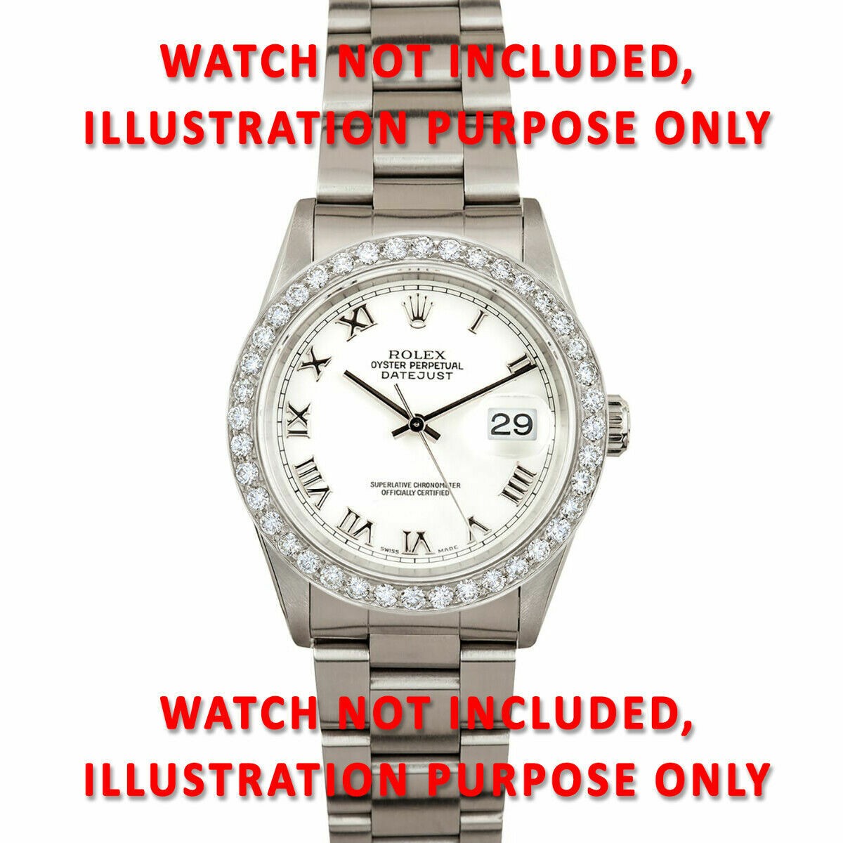 2CT BEAD PAVE NATURAL DIAMOND BEZEL WATCH PART 14KW FOR ROLEX 15010 15200 15210