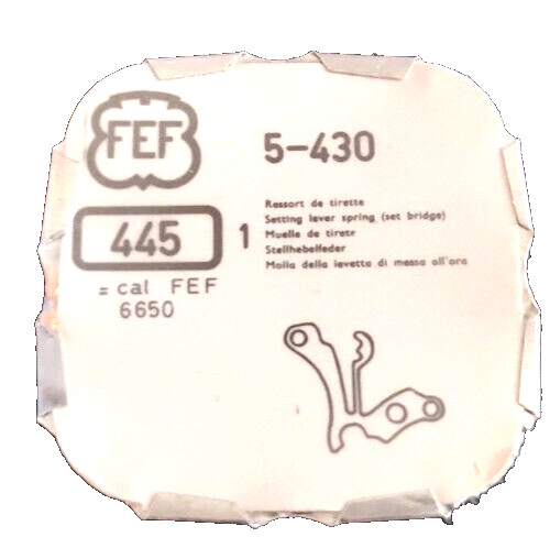 FEF 430 6650 Setting Lever Spring Set Bridge watch part #445/255
