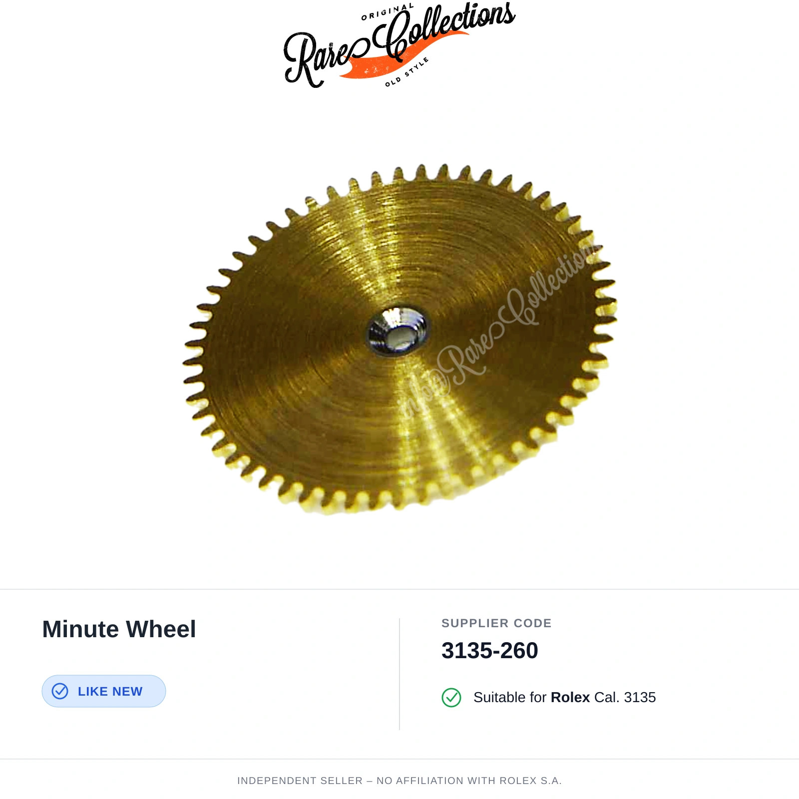 Minute Wheel for Rolex (cod. 3135-260) — Excellent Condition