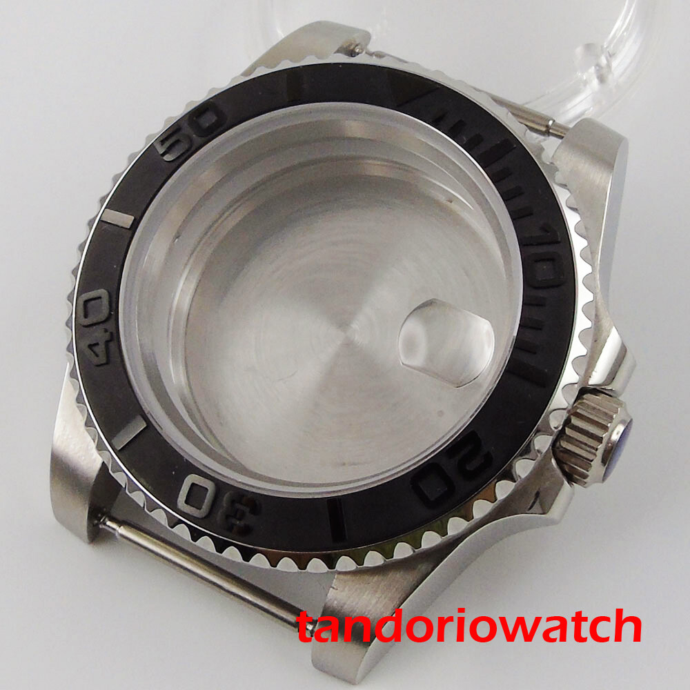 Bliger 40mm watch case fit NH35 NH36 MIYOTA movement steel ceramic bezel insert