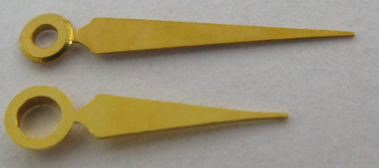 Eta 1080 yellow gold plated set of hand 10 mm & 7.5 mm