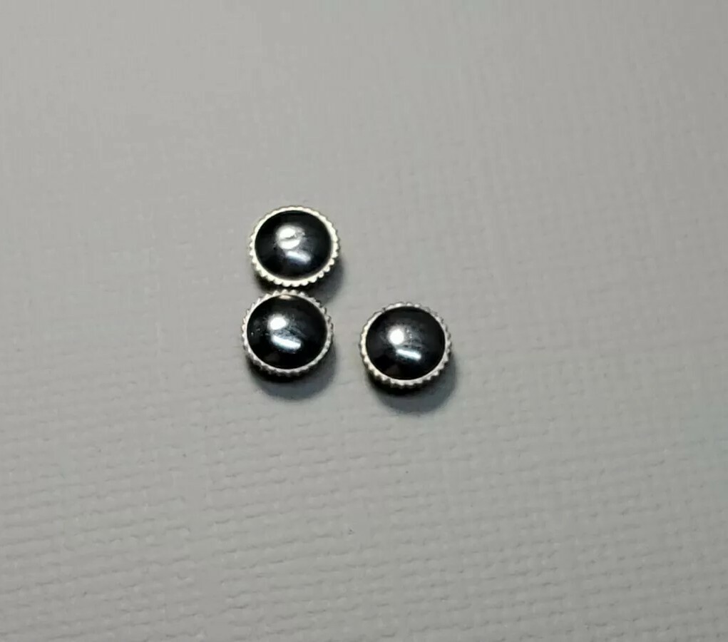 3 Vintage NOS White Gold-Filled Tap 10 Crowns-6.08mm Diameter