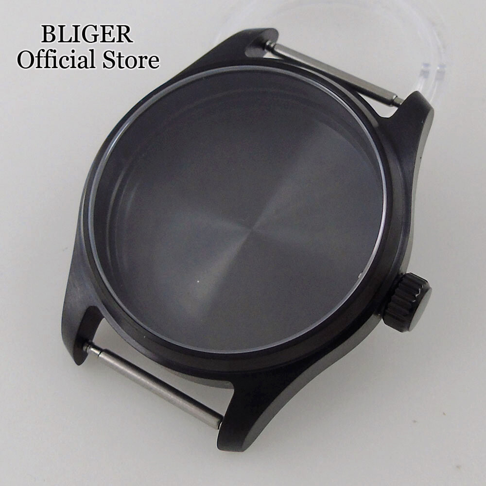 39mm Diver Watch Case Brushed 200M Waterproof fit NH35A PT5000 Sapphire Crystal