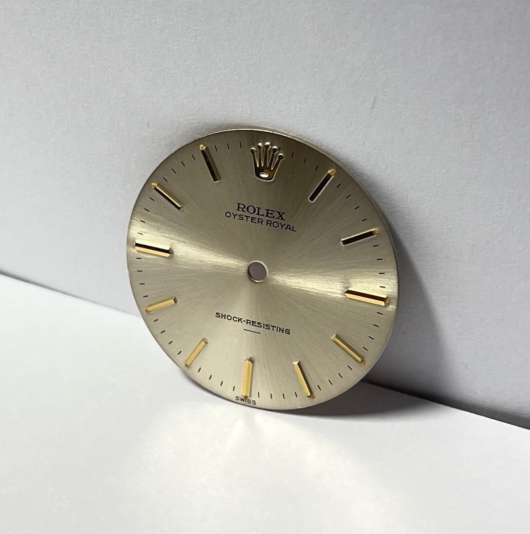 .Rare Vintage Rolex Oyster Royal Silver & Gold Stick Underline Dial 6044 #203
