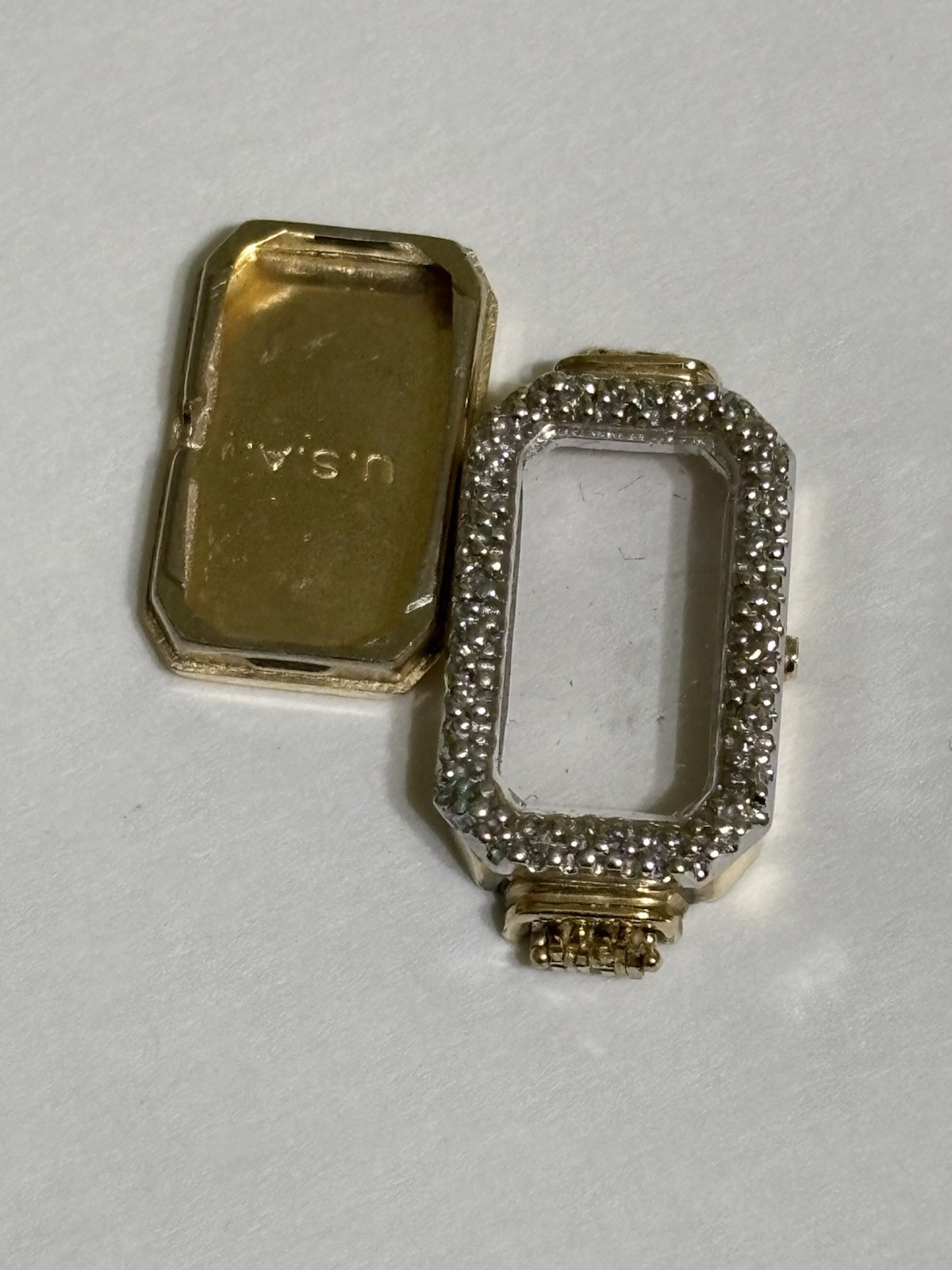 14k Solid Gold Watch Case Lot Of 2 Front And Back 8.0g