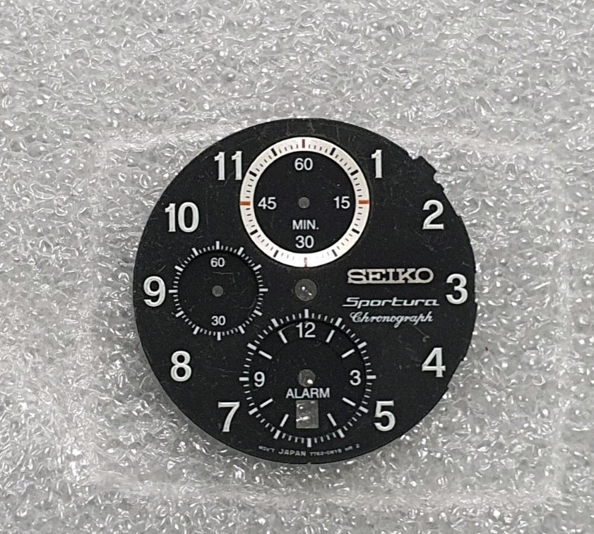 Seiko Sportura Chronograph 7T62-0JV0 Watch Dial Part Genuine Seiko Dial