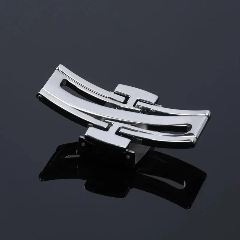 16mm 18mm Steel Folding Buckle Clasp For Patek Philippe Rubber Watch Strap