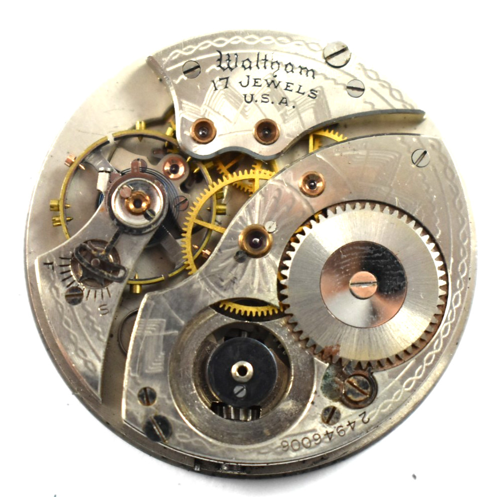Vintage Waltham Grade 225 12s 17J OF Incomplete Pocket Watch Movement lot.ey