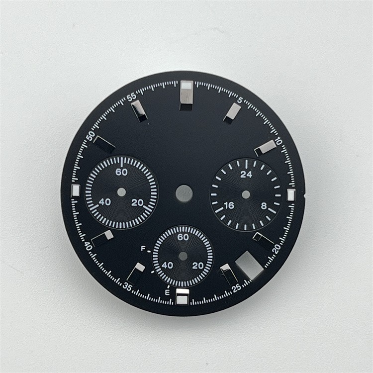 VK63 Dial 29.5mm Multifunction Hands Green Night Vision Fit VK63 Movement Watch