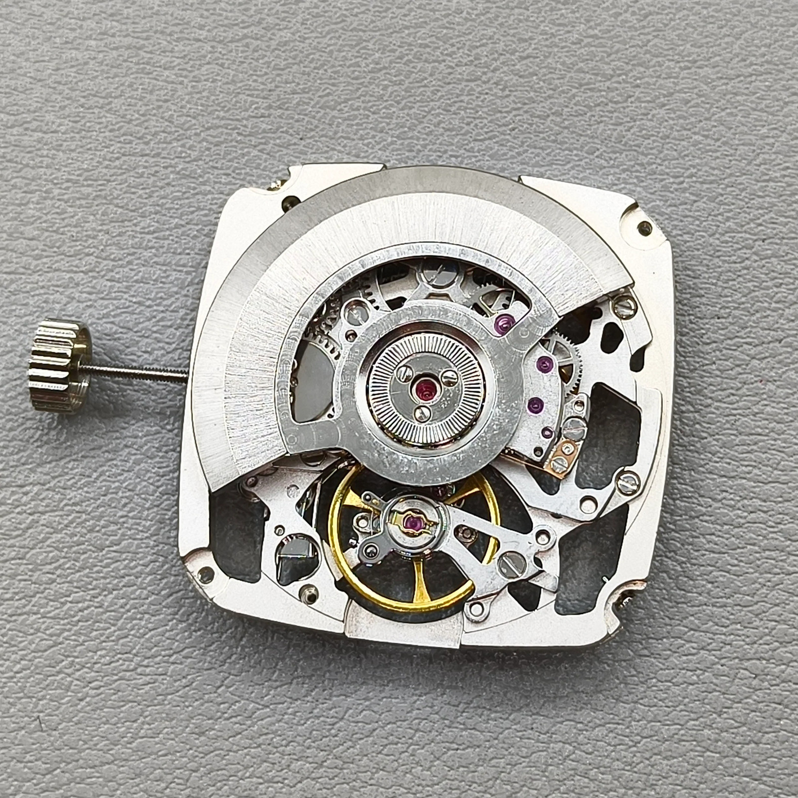 Silver Tianjin Seagull ST25 Square Automatic Mechanical Movement 3 Hands Hollow