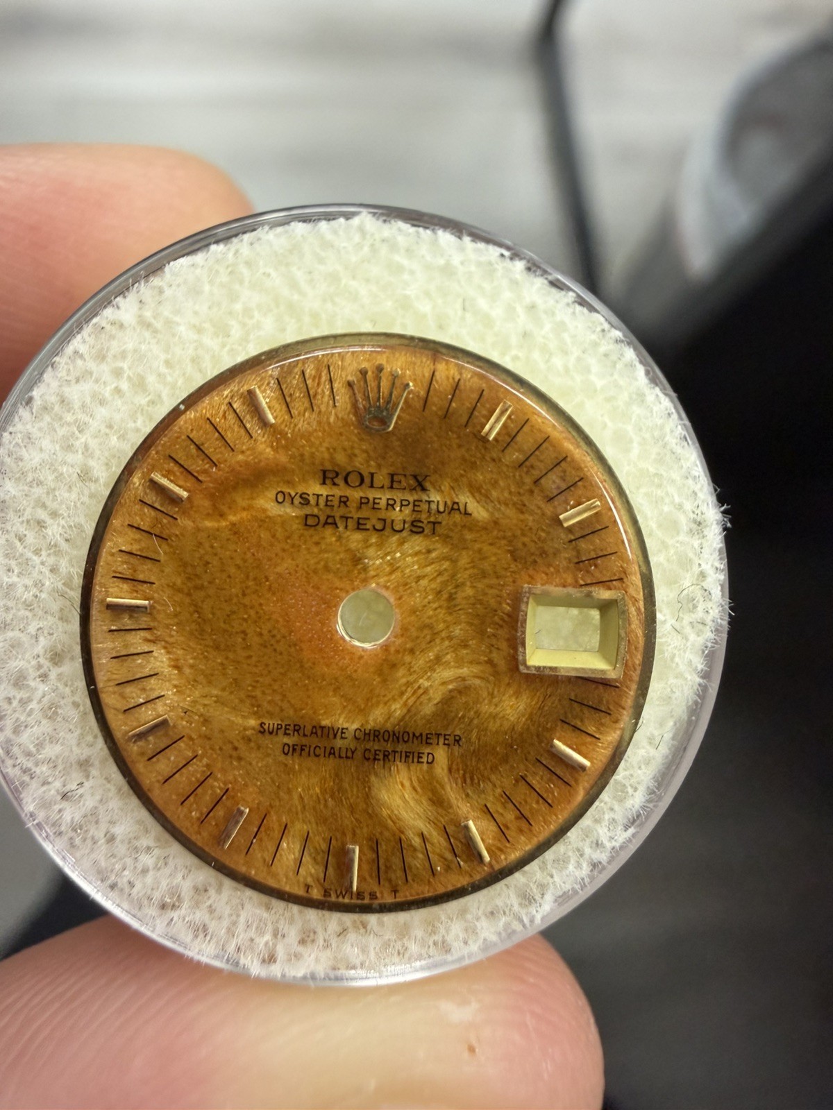 Original Lady Rolex Datejust 26mm 69178 69278 6917 Burl Wood Stick Dial #J29