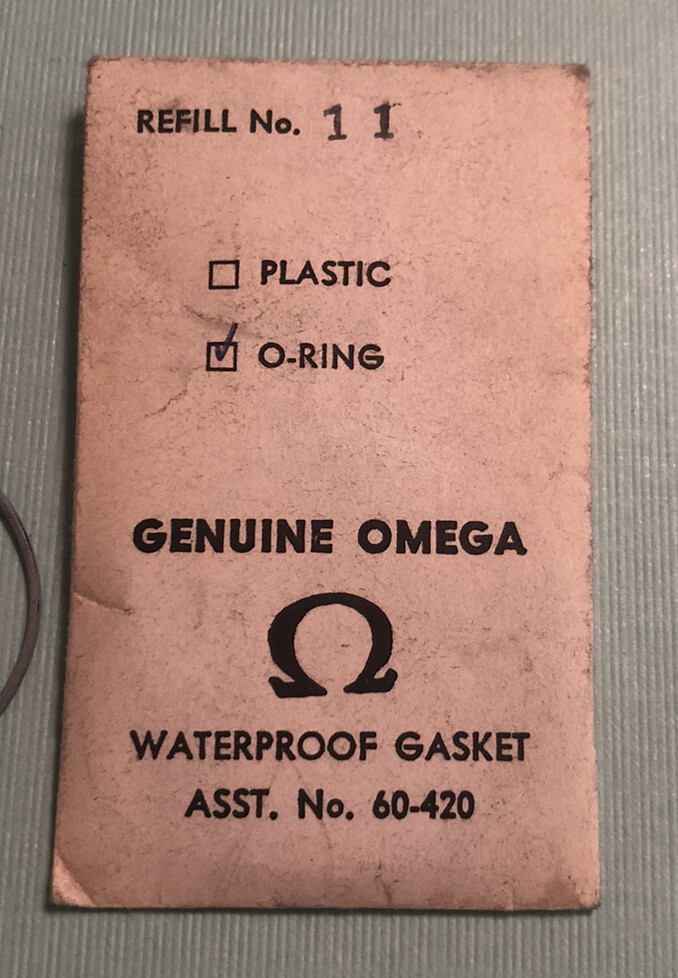 one (1) Genuine Omega O-Ring Watch Gasket. Asst. No. 60-420 Refill No. 11 OMEGA