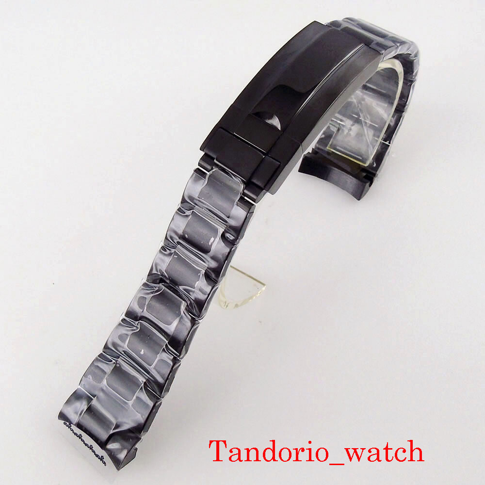 20mm Black PVD Stainless Steel Watch Jubilee Strap Fit 40mm Submariner men watch