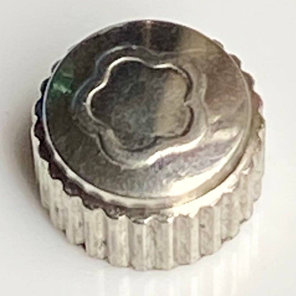 1 Silver Stainless Steel Titoni Crown 5mm x 3.5mm – Tap 10 – Fit Case Tube 2mm