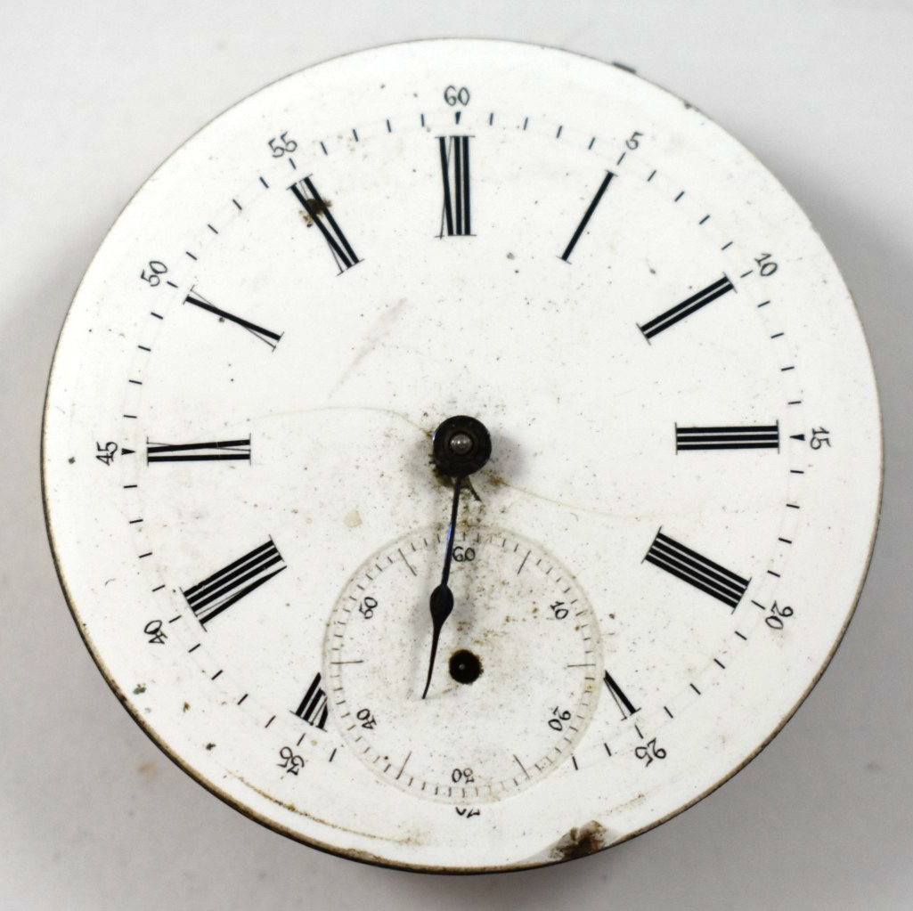 Vintage Unbranded Swiss? Made 43mm OF Pocket Watch Movement lot.ra
