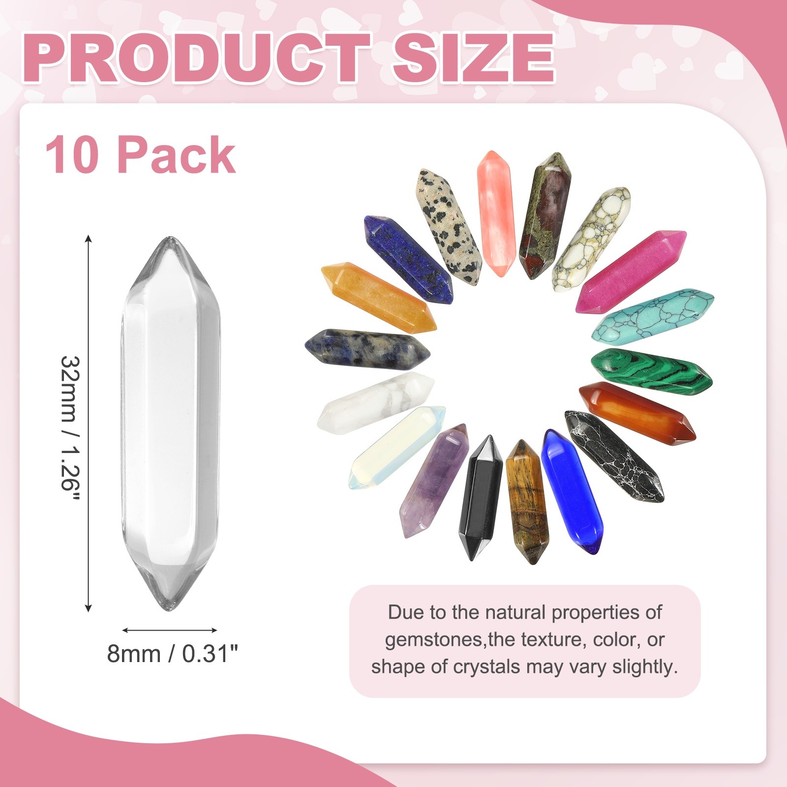 10 Pack White Quartz Crystals Polished Crystals Bulk