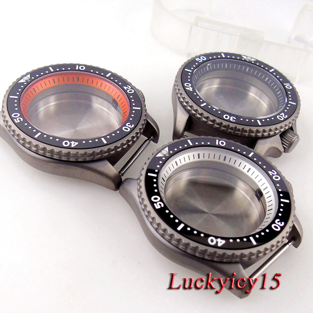 41mm 200m Waterproof Dive Titanium Watch Case For Men Sapphire Glass 120 Clicks