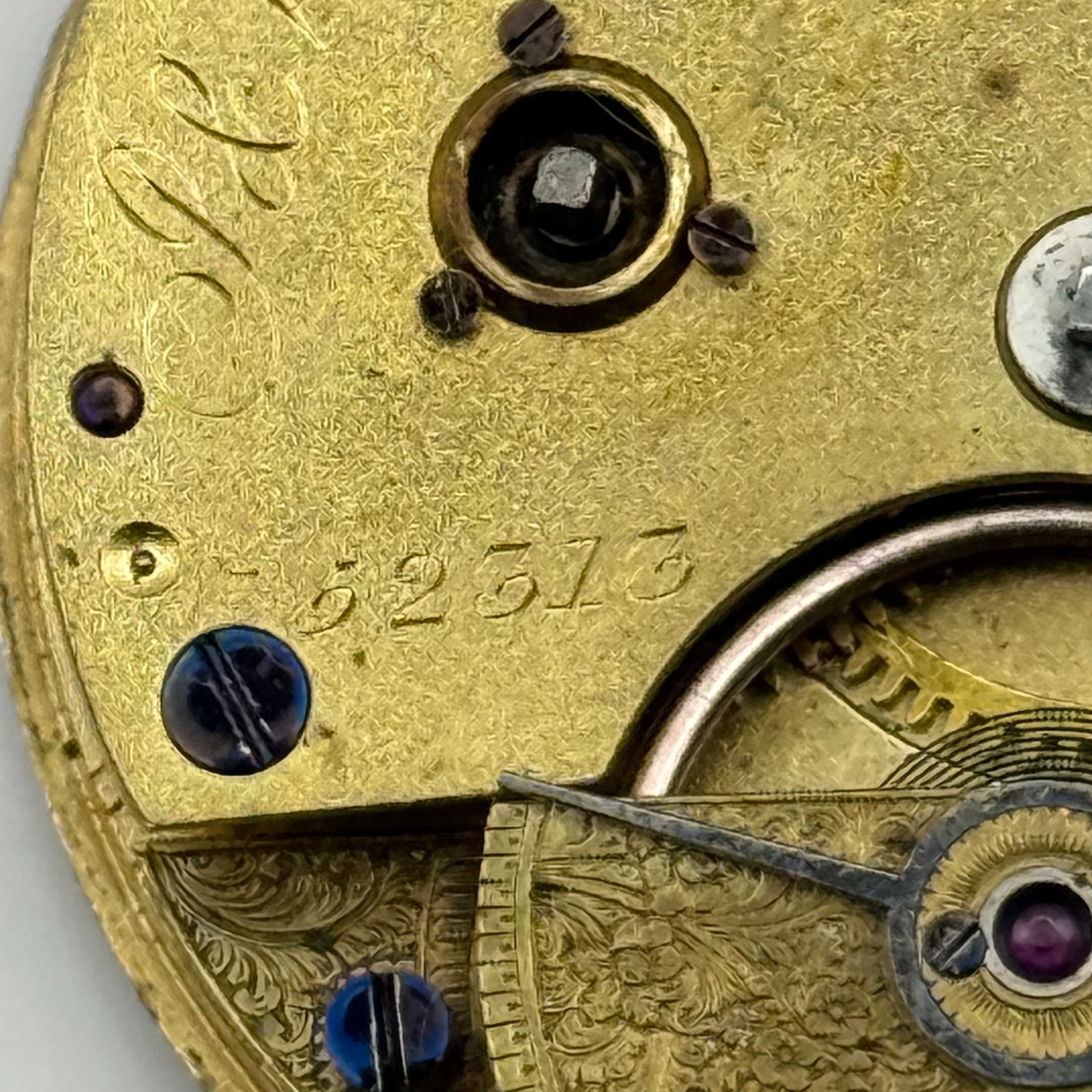 English Lever Pocket Watch Movement – P&W Mitchell Glasgow – Parts / Repair