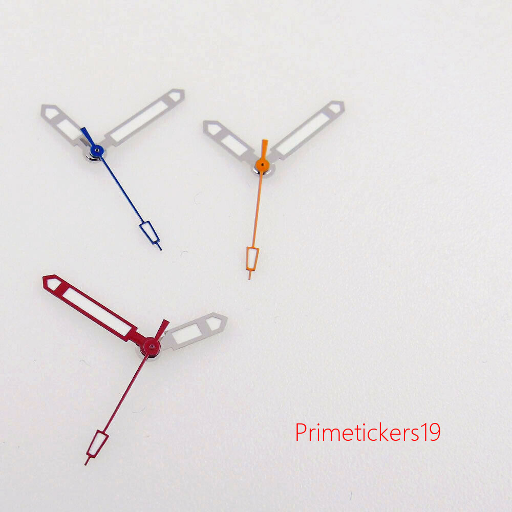 Fit NH35 NH36 Miyota82 Series Silver/Blue/Orange/Red Watch Hands Green Luminous