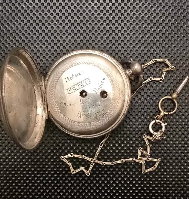 RARE ANTIQUE VACHERON POCKET watch Circa 1800 Geneve TRAIN ENGRAVED